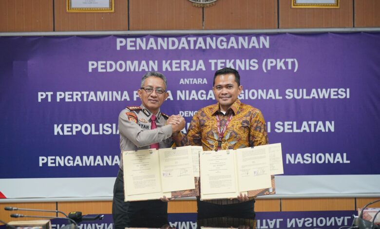 Perluasan Kerjasama Pengamanan Obvitnas, Pertamina Patra Niaga Sulawesi dan Polda Sulsel Lakukan Penandatanganan Kerja Teknis