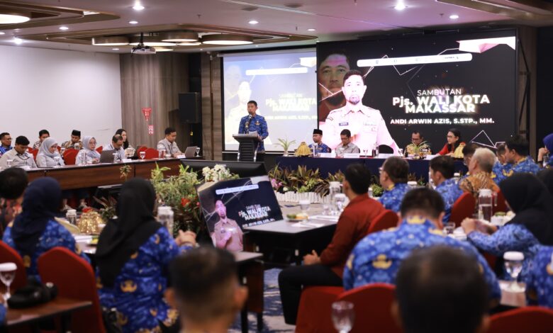 Pjs Arwin Azis Buka High Level Meeting Tim Percepatan dan Perluasan Digitalisasi Daerah Kota Makassar