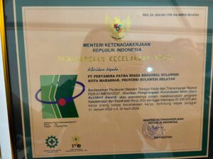 Pertamina Patra Niaga Sulawesi Raih Penghargaan Zero Accident Tingkat Nasional Tahun 2024