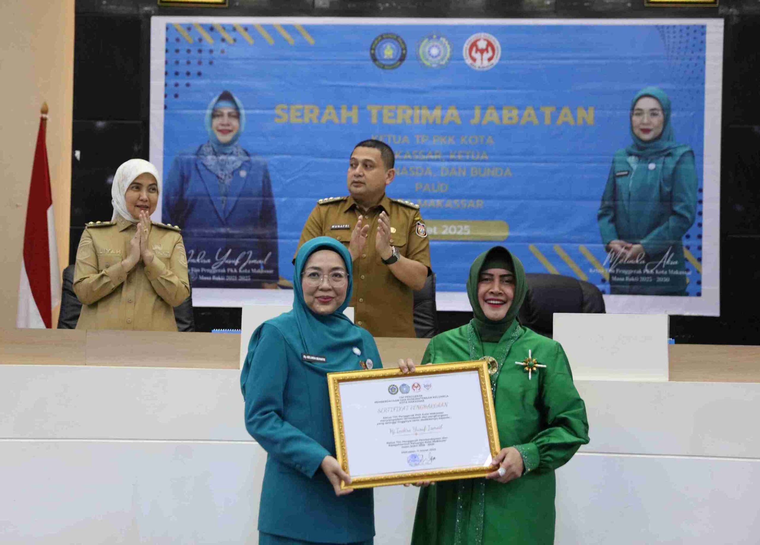 Sertijab Ketua TP PKK Kota Makassar, Melinda Aksa Resmi Gantikan Indira Yusuf Ismail