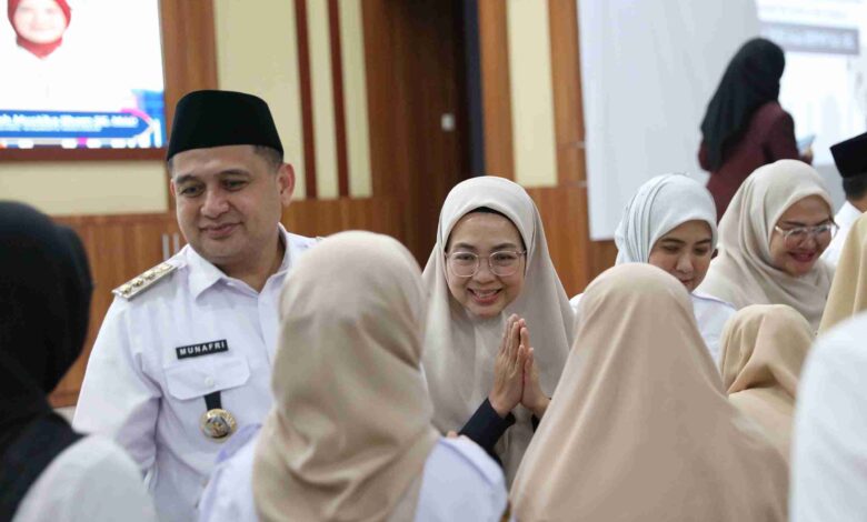 Ketua TP PKK Melinda Aksa Hadiri Halal Bihalal dan Temu Koordinasi Bersama Pendidik Makassar