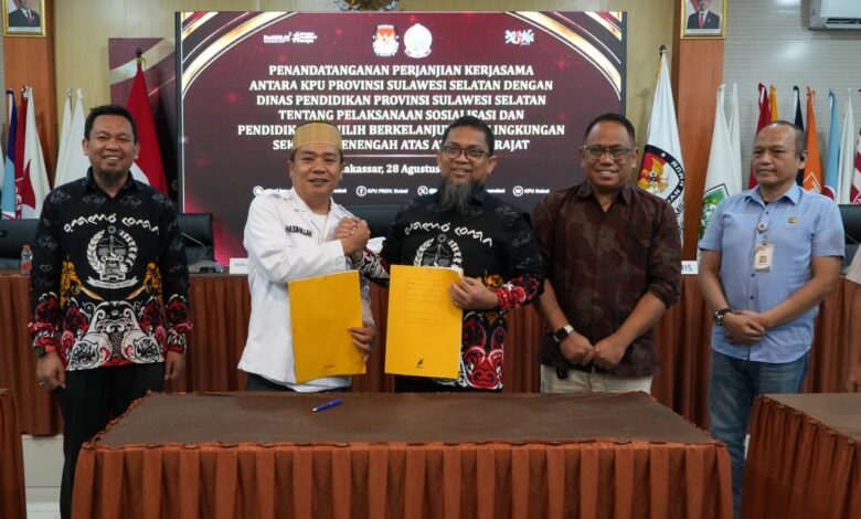 MoU KPU Sulsel dan Dinas Pendidikan, Wujudkan Pendidikan Politik Bagi Generasi Muda