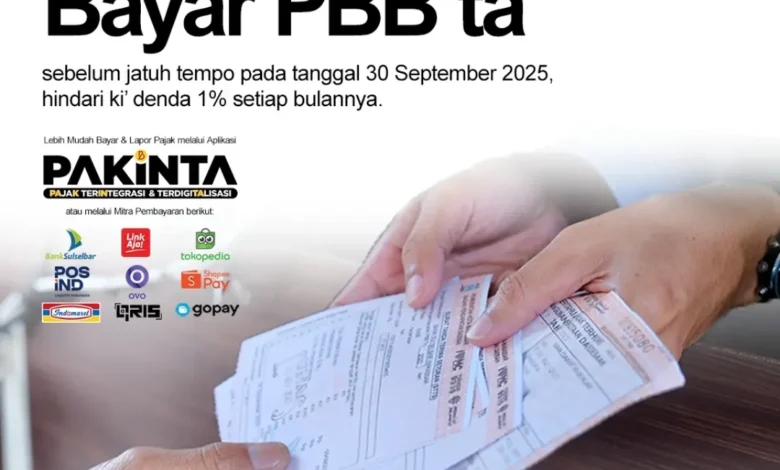 BAPENDA Makassar Imbau Warga Segera Bayar PBB Sebelum Jatuh Tempo