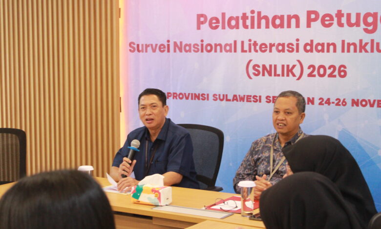 OJK Sulselbar dan BPS Provinsi Sulsel Resmi Buka Pelatihan Petugas SNLIK 2026 di Makassar