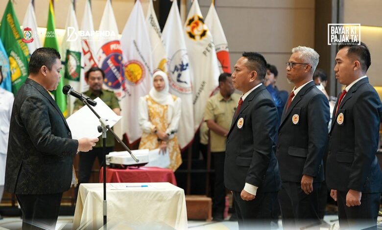 Bapenda Makassar Hadiri Pelantikan Pengurus KONI Kota Makassar