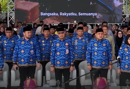 Pemkot Makassar Lantik 6.936 PPPK, Bapenda Makassar Hadiri Prosesi Pengangkatan Formasi 2025