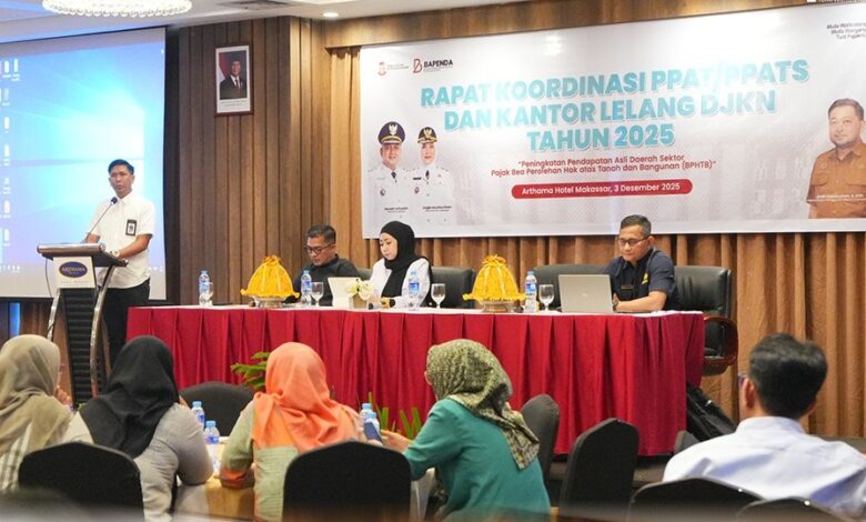 Bapenda Kota Makassar Gelar Rakor PPAT/PPATS dan Kantor Lelang DJKN Tahun 2025