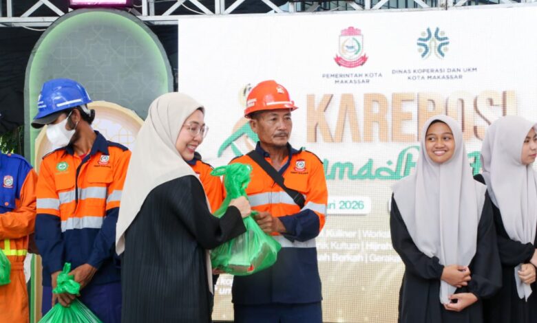 Melinda Aksa Salurkan Ratusan Paket Sembako untuk Satgas dan Panti Asuhan di Karebosi Ramadan Fair