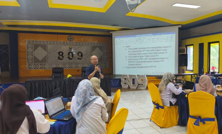 KPP Pratama Maros Gelar Sosialisasi Bukti Potong 1721 A2 bagi Bendaharawan Pemerintah