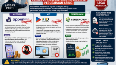 Satgas PASTI Hentikan Dugaan Penipuan Berkedok Investasi dan Impersonasi Perusahaan Asing