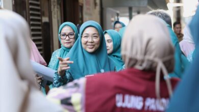 Melinda Aksa Tinjau Kebun PKK di Ujung Pandang, Dorong Kemandirian Pangan Berbasis Rumah Tangga