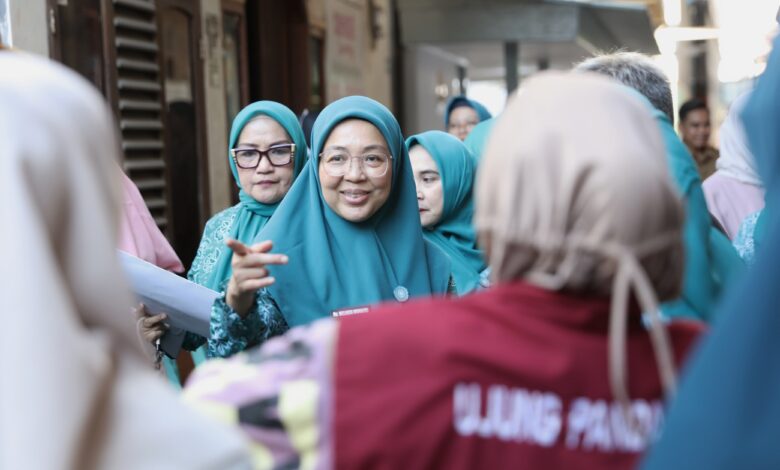 Melinda Aksa Tinjau Kebun PKK di Ujung Pandang, Dorong Kemandirian Pangan Berbasis Rumah Tangga