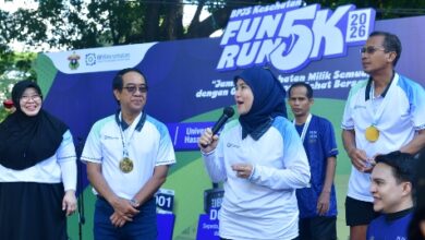 Wawali Makassar Hadiri Fun Run BPJS Kesehatan dan Unhas, Dorong Budaya Hidup Sehat di Kampus