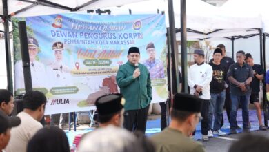 KORPRI Makassar Sembelih 9 Sapi Kurban, Appi Tekankan Kepedulian dan Kebersamaan