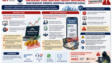 Satgas PASTI Hentikan Aktivitas Universal Peak dan BAFI Group Indonesia, Masyarakat Diminta Waspada Investasi Ilegal
