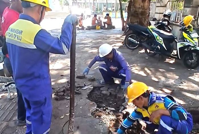 Usai Penertiban PKL, Dinas PU Makassar Benahi Trotoar dan Normalisasi Drainase di Bulogading