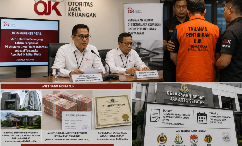 OJK Tetapkan Pemegang Saham Pengendali PT Asuransi Jiwa Prolife Indonesia sebagai Tersangka, Aset Rp114 Miliar Disita