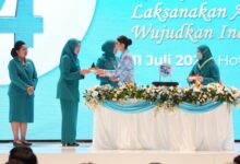 Hadiri Puncak HKG PKK Nasional, Melinda Aksa Tegaskan Komitmen Perkuat Gerakan PKK di Makassar