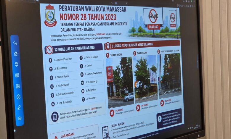 Pemkot Makassar Siapkan Master Plan Reklame, Tertibkan Titik Iklan hingga Kejar PAD