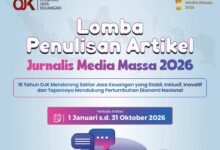 Semarak HUT ke-15, OJK Buka Lomba Penulisan Artikel Jurnalis Media Massa 2026