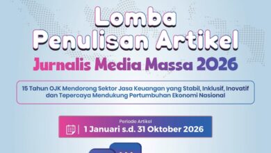 Semarak HUT ke-15, OJK Buka Lomba Penulisan Artikel Jurnalis Media Massa 2026
