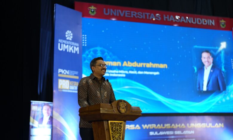 Hadir di Unhas, Menteri UMKM Dorong Wirausaha Berani Memulai dan Mampu Memberi Dampak