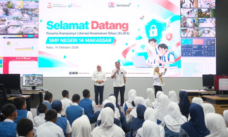 Kominfo Makassar Perkuat Literasi Siber Pelajar, Kenalkan Risiko dan Keamanan Digital