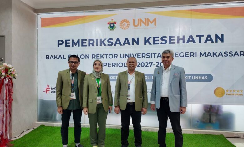 RS Unhas Periksa Kesehatan Tujuh Bakal Calon Rektor UNM Periode 2027–2031